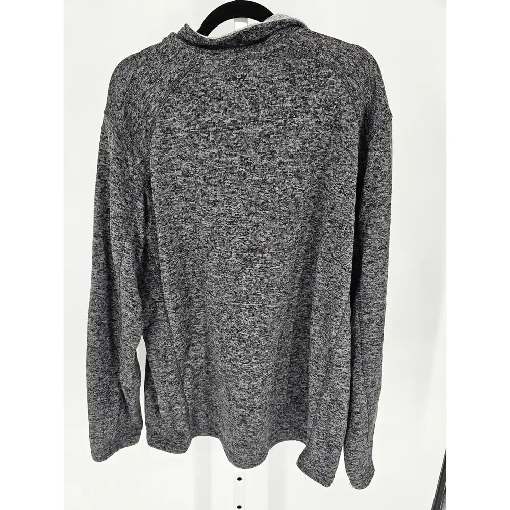 Eddie Bauer Gray Pullover Sweater Mens 2XL Polyester Quarter Zip Radiator Fleece - Picture 4 of 4